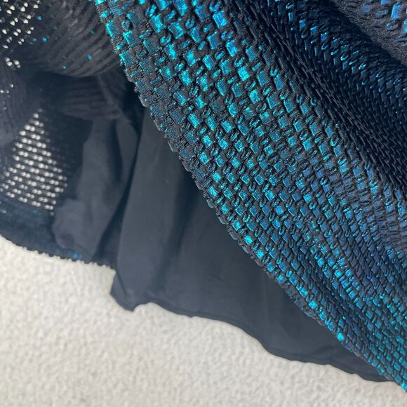 Free People Dress Diamond Forever Flowy Tunic L Blue metallic Pocket Cocktail - Picture 9 of 12